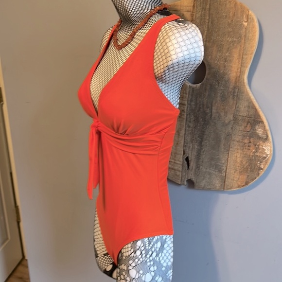 Mami Couture orange one piece swimsuit small (6-8) - Picture 3 of 13